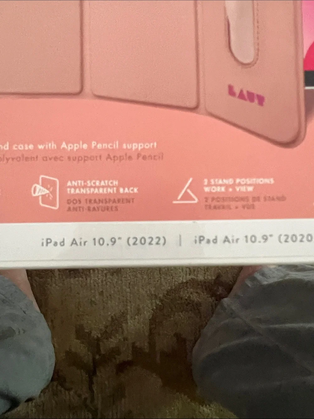 HUEX Folio Pink iPad Air Case with Pencil Holder